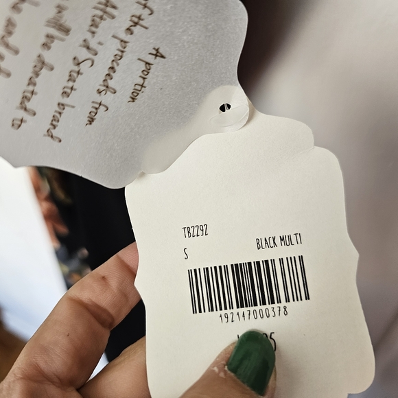 Altar'd State Halter Top Black Peach Floral Mini Dress sz Small - Picture 7 of 15